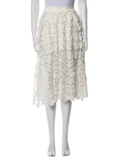 Pre-owned Maje Lace Pattern Knee-length Skirt In Neutral