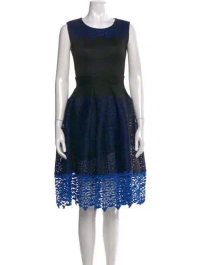 Pre-owned Maje Lace Pattern Midi Length Dress In Multi