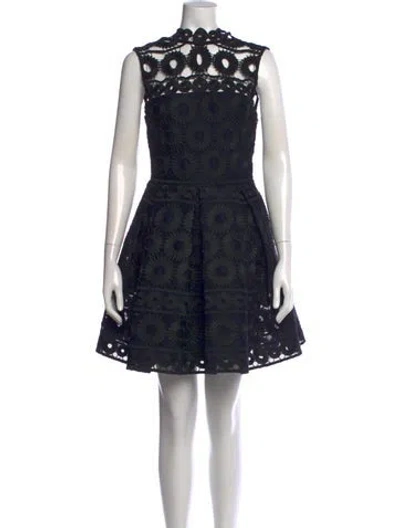 Pre-owned Maje Lace Pattern Mini Dress W/ Tags In Multi