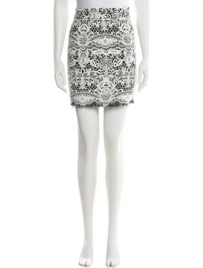Pre-owned Maje Lace Pattern Mini Skirt W/ Tags In Multi