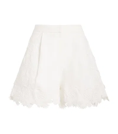 Maje Lace Tailored Shorts In White
