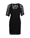 Maje Lace With Slip Dress In Black Viscose In Black