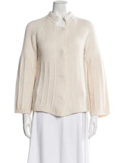 Pre-owned Maje Lambswool Crew Neck Sweater In Neutral