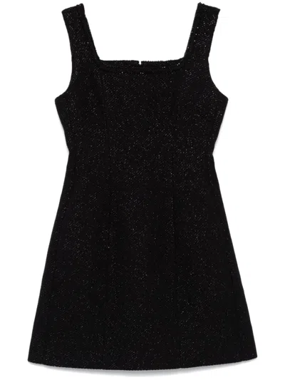 Maje Short Rhinestone Dress In Black