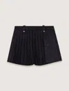 Maje Pleated Skorts In Black