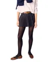 Maje Iuplim Pleated Denim Skort In Black