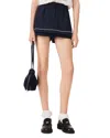 Maje Layered Effect Suit Shorts In Multi