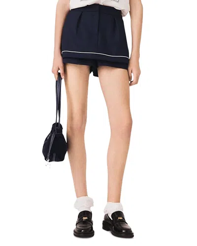 MAJE LAYERED EFFECT SUIT SHORTS