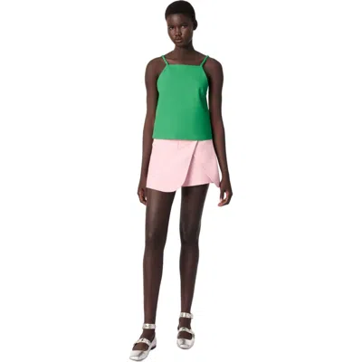 Maje Layered-effect Suit Shorts In Rose