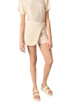 Maje Layered Tweed Skort In Beige