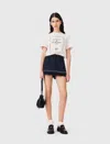 Maje Layered Effect Suit Shorts In Blue
