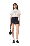 Maje Layered-effect Suit Shorts In White