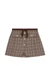 Maje Layered-effect Suit Shorts In Neutral