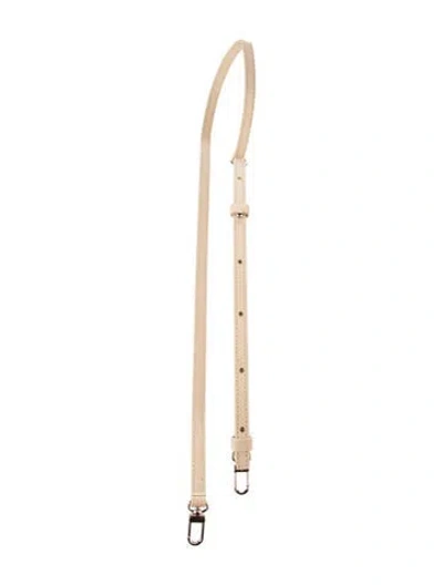 Pre-owned Maje Leather Adjustable Bag Strap In White