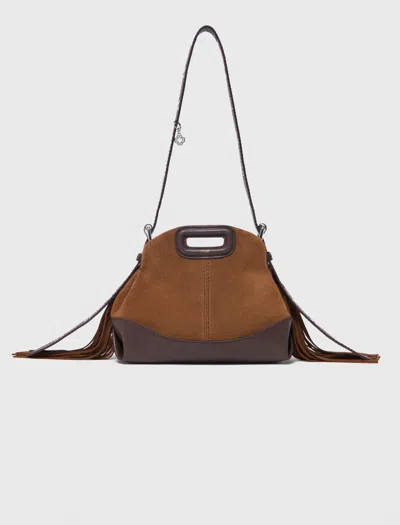 Maje Leather And Suede Miss M Mini Bag In Multi