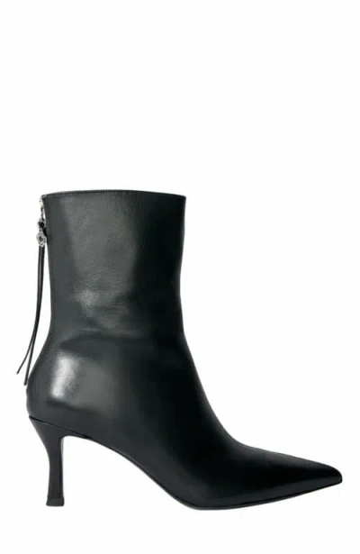 Maje Leather Ankle Boots In Black