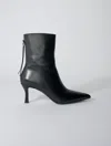 Maje 75mm Leather Ankle Boots In Black