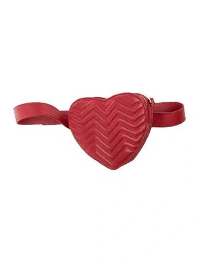 Pre-owned Maje Leather Belt Bag In Red