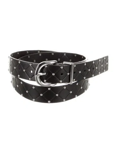 Pre-owned Maje Leather Belt In Black