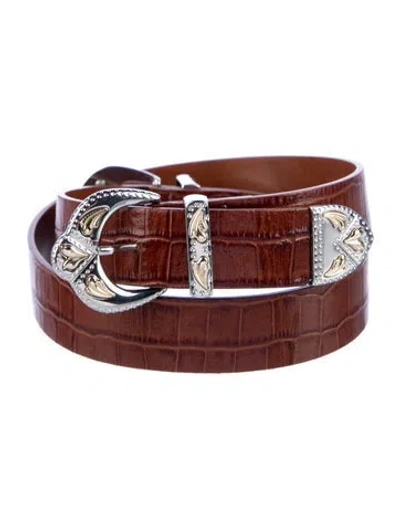 Pre-owned Maje Leather Belt In Brown