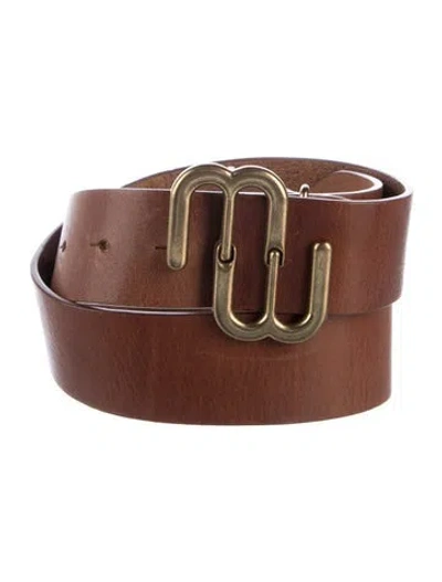 Pre-owned Maje Leather Belt In Brown