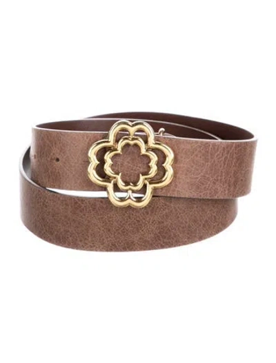 Pre-owned Maje Leather Belt In Brown
