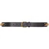 Maje Leather Belt With Chain Details In Black