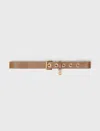 Maje Leather Belt With Eyelets In Multi
