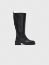 Maje Bottes En Cuir In Black