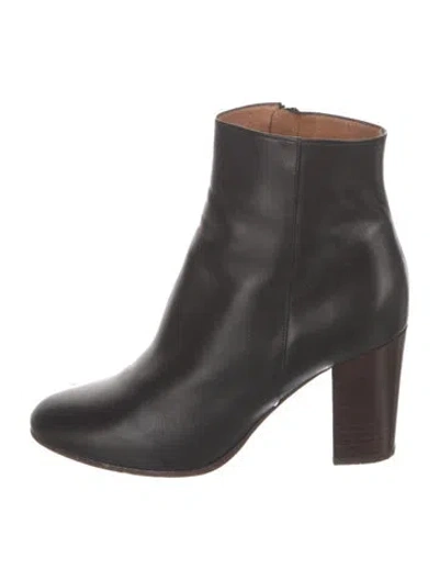 Pre-owned Maje Leather Boots In Black