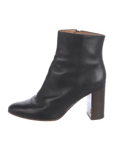 Pre-owned Maje Leather Boots In Black