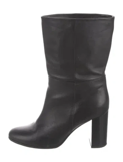 Pre-owned Maje Leather Boots In Black