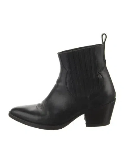 Pre-owned Maje Leather Boots In Black