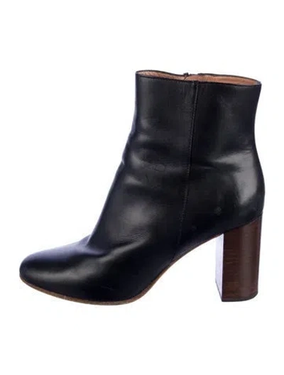 Pre-owned Maje Leather Boots In Black