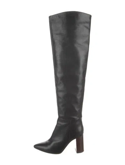 Pre-owned Maje Leather Boots In Black