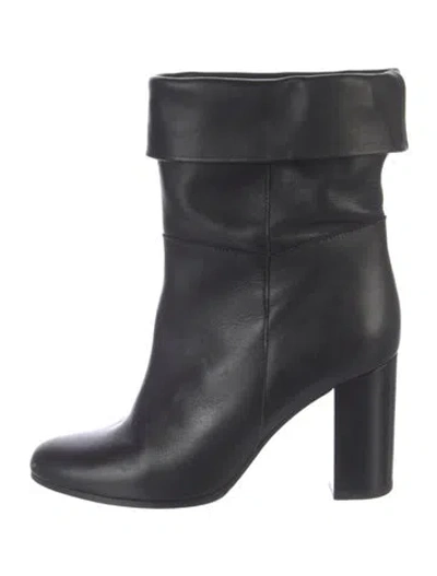 Pre-owned Maje Leather Boots In Black
