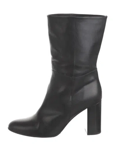 Pre-owned Maje Leather Boots In Black