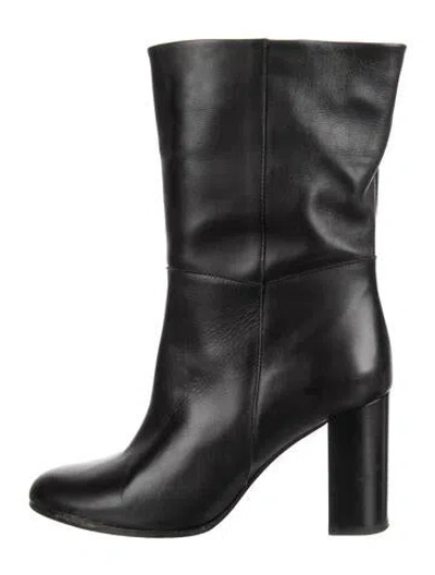 Pre-owned Maje Leather Boots In Black