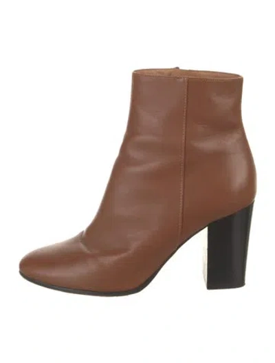 Pre-owned Maje Leather Boots In Brown