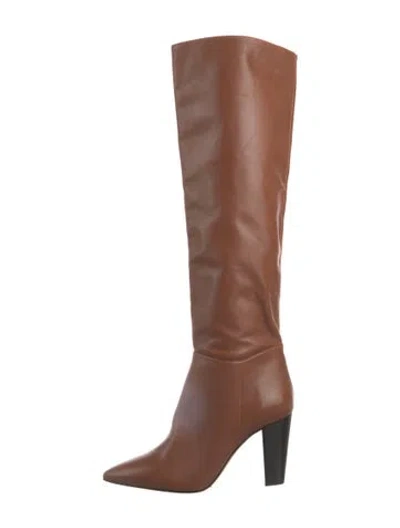 Pre-owned Maje Leather Boots In Brown
