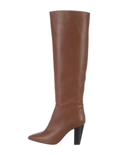 Pre-owned Maje Leather Boots In Brown