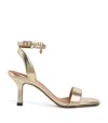 Maje Leather Chain-detail Sandals 50 In Gold