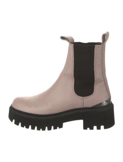 Pre-owned Maje Leather Chelsea Boots In Black