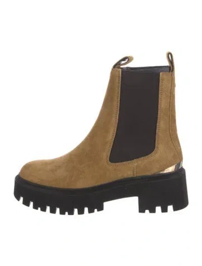 Pre-owned Maje Leather Chelsea Boots In White