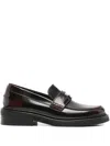 Maje Leather Clover-medallion Loafers In Multi