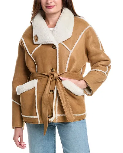 MAJE LEATHER COAT