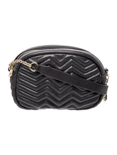 Pre-owned Maje Leather Crossbody Bag In Black