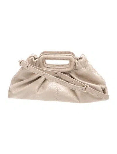 Pre-owned Maje Leather Crossbody Bag In Neutral