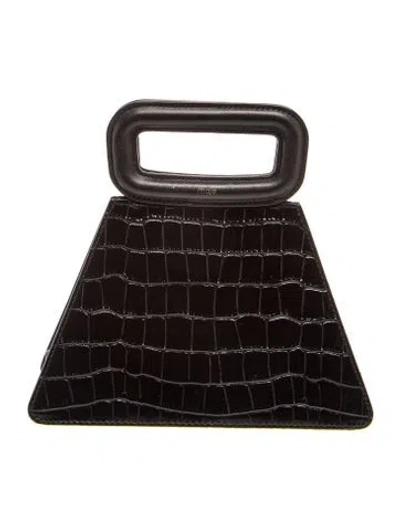 Pre-owned Maje Leather Evening Bag In Black