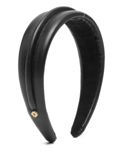 Maje Leather Headband In Black